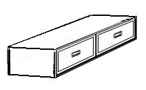 Woodcrest 2 Drawer Under Bed Unit - Side by Side, 81"W